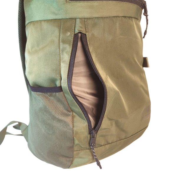 The Only Backpack by Fabletics Dark Khaki Green Laptop Sleeve & Tons of Pockets - Picture 6 of 14